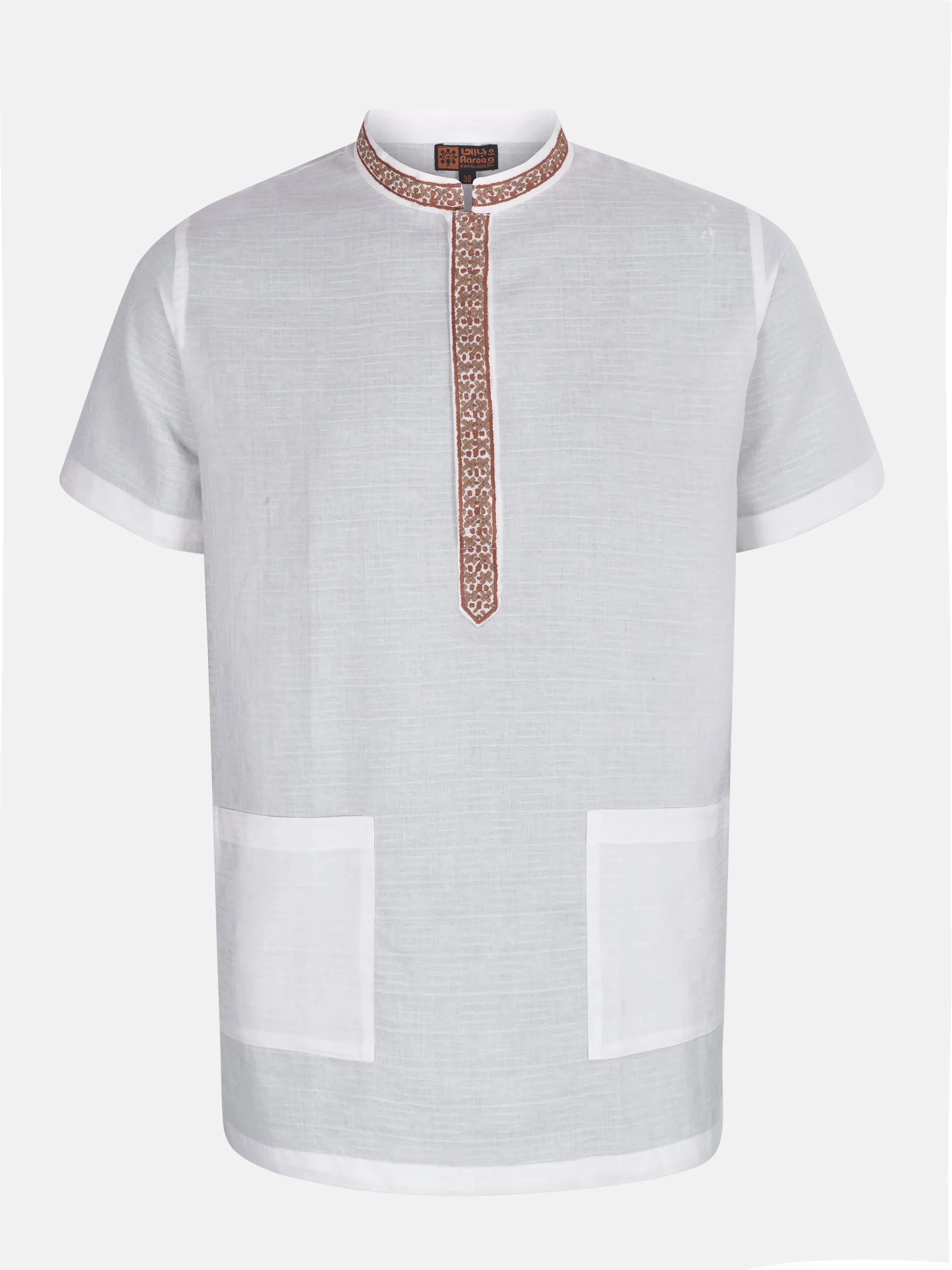 White Embroidered Cotton Fatua